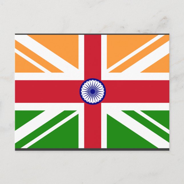 Cartão Postal Anglo Indian Index, Índia (Frente)