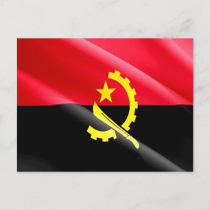Cartão Postal Angola - bandeira angolana -
