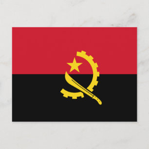 Cartão Postal Angola - Bandeira Angolana