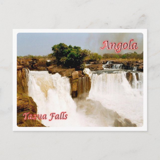 Cartão Postal Angola - Tazua Falls - (Frente)