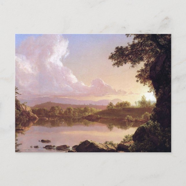 Cartão Postal Angra de Catskill pela igreja de Frederick Edwin (Frente)
