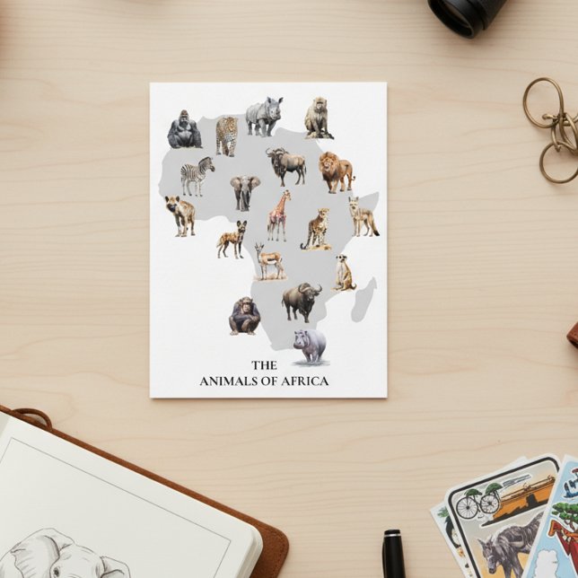 Cartão Postal Animais da África Safari (Criador carregado)