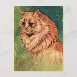Cartão Postal Animais de Estimação Antigos, Gato Laranja de Cabe