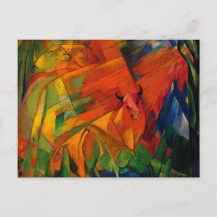Cartão Postal Animais em uma Paisagem por Franz Marc