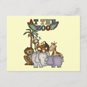 Cartão Postal Animais nas Camisetas e presentes do jardim zoológ