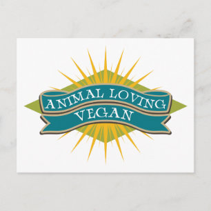 Cartão Postal Animal Loving Vegan