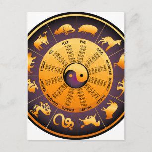 Cartão Postal Animal Yin Yang