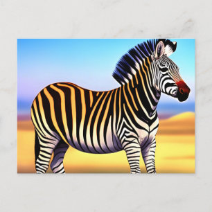 Cartão Postal Animal Zebra natureza