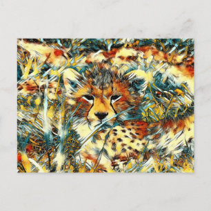 Cartão Postal AnimalArt_Cheetah_005