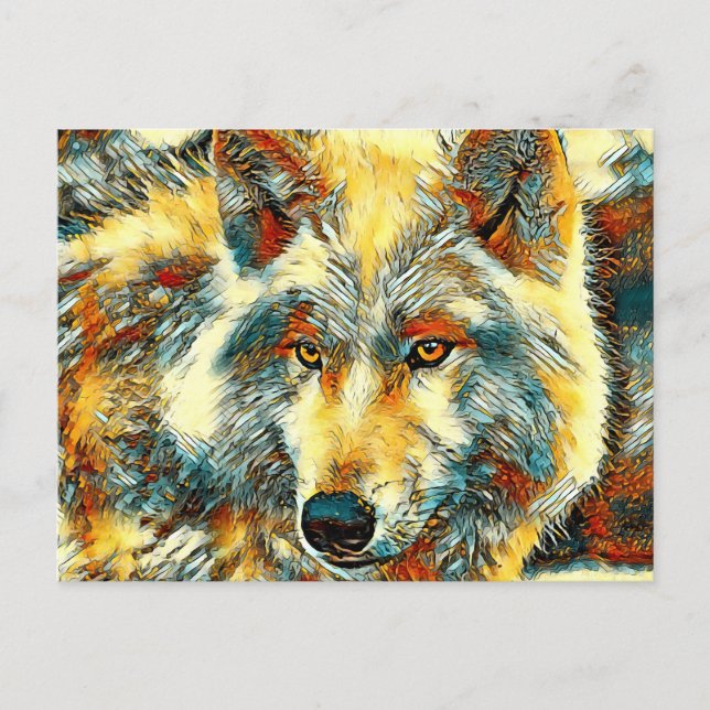 Cartão Postal AnimalArt_Lobo_004 (Frente)