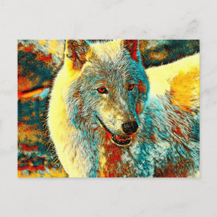 Cartão Postal AnimalArt_Wolf_009