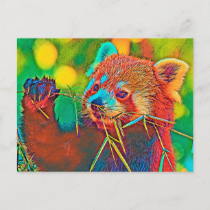 Cartão Postal AnimalColor_RedPanda_003