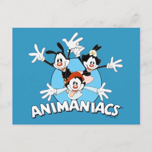 Cartão Postal Animaniacs | Irmãos Warner com Braços Abertos Gráf (Frente)