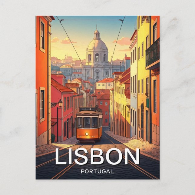 Cartão Postal Anime de Lisboa Portugal Pantheon Alfama (Frente)