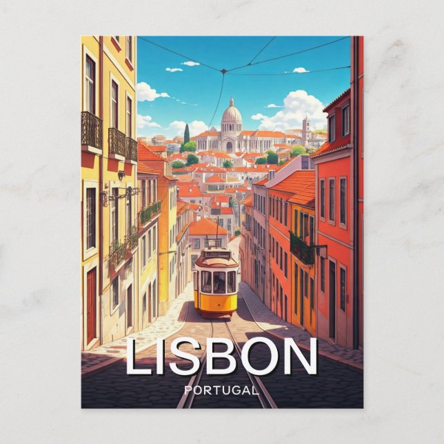Cartão Postal Anime de Lisboa Portugal Pantheon Alfama (Frente)