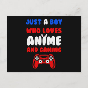 Cartão Postal Anime e Video Games Perfeitos   Apenas um Rapaz qu