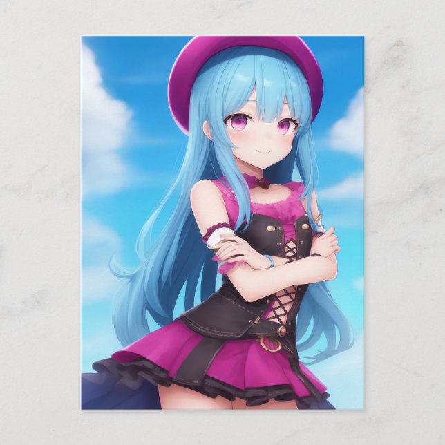 Cartão Postal Anime Girl 007 (Frente)