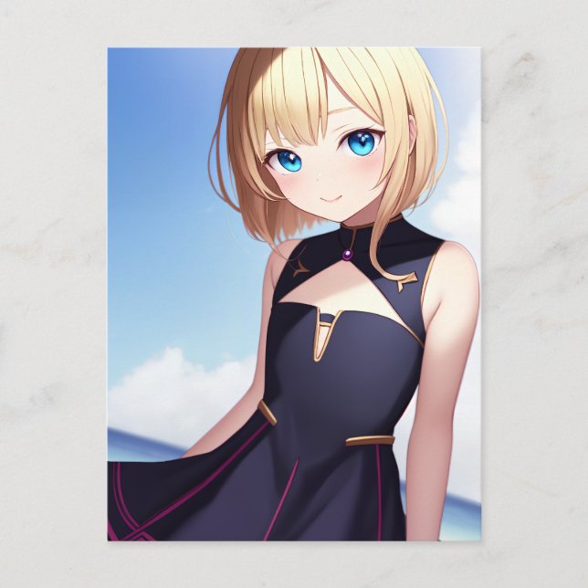 Cartão Postal Anime Girl 009 (Frente)