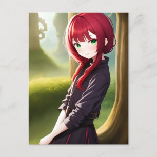 Cartão Postal Anime Girl 011