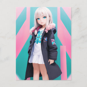 Cartão Postal Anime Girl 039