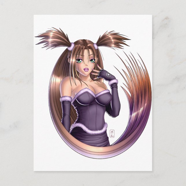 Cartão Postal Anime Girl - Nikki (Frente)