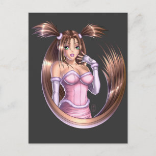 Cartão Postal Anime Girl - Nikki