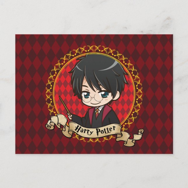 Cartão Postal Anime Harry Potter (Frente)