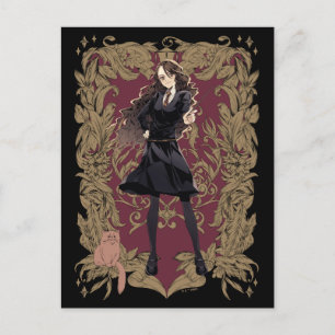 Cartão Postal Anime Hermione Granger Quadro Ornamentado