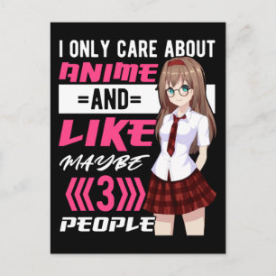 Cartão Postal Anime Menina Viciada - Manga Otaku Cute