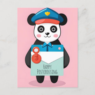 Cartão Postal Anime Panda, Parabéns.