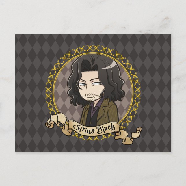 Cartão Postal Anime Sirius Black (Frente)