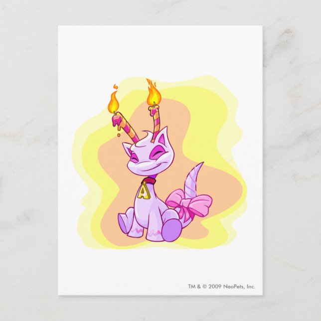 Cartão Postal Aniversário Aisha (Frente)