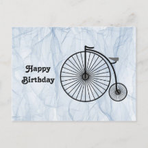 Aniversário Antiquado de Bicicleta de Roda Alta
