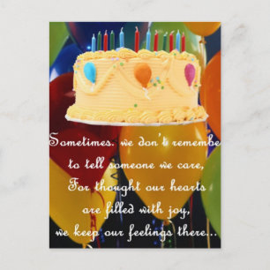 Cartão Postal Aniversário atrasado