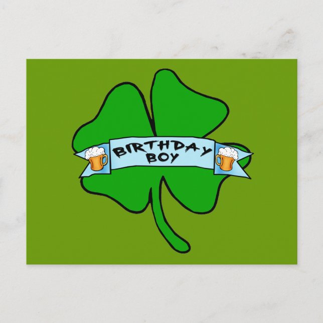 Cartão Postal Aniversário com t-shirts de cervejas (Frente)