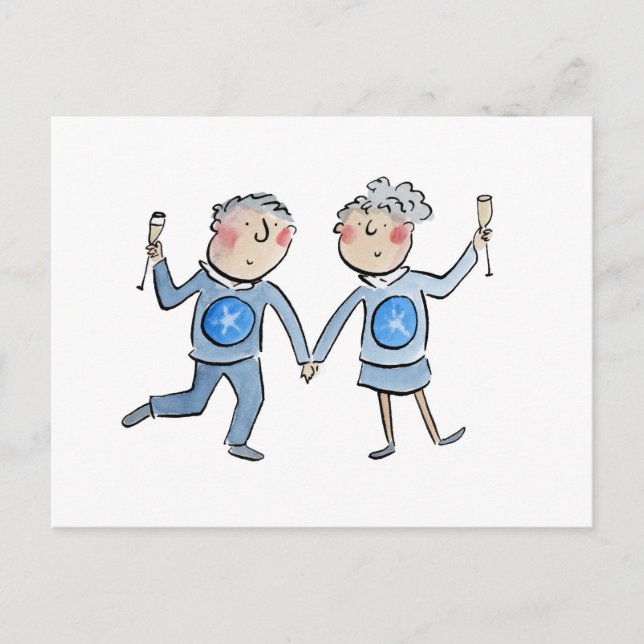 Cartão Postal Aniversário da Safira Estelar (Frente)