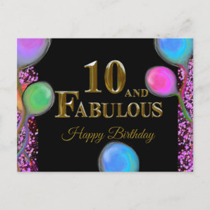 Cartão Postal Aniversário de 10 anos