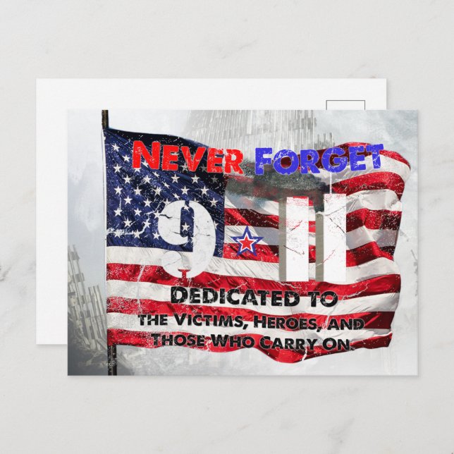 Cartão Postal Aniversário de 11 de Setembro (Frente/Verso)