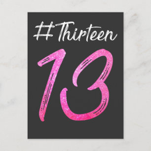Cartão Postal Aniversário de 13 anos Oficial Adolescente