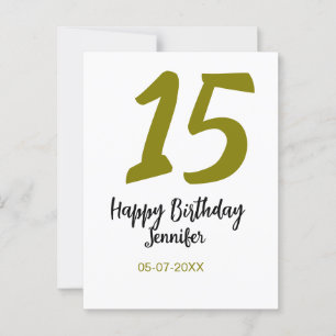 Cartão Postal aniversário de 15 anos quiencenera adicionar data