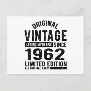 Cartão Postal Aniversário de 1962