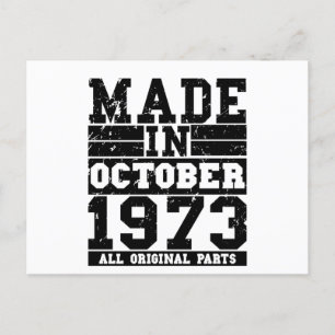 Cartão Postal Aniversário de 1973