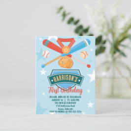 Cartão Postal Aniversário de 1 ano do Rookie de Beisebol do Ano