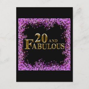 Cartão Postal Aniversário de 20 anos