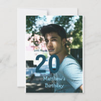 aniversário de 20 anos adicionar nome foto data ho