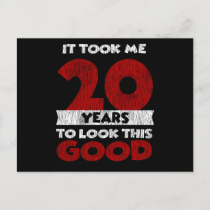 Cartão Postal Aniversário de 20 Anos Me Deixou Bem aos 20 Anos d