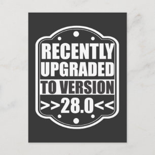 Cartão Postal Aniversário de 28 anos 28 anos de idade 1991 Festa