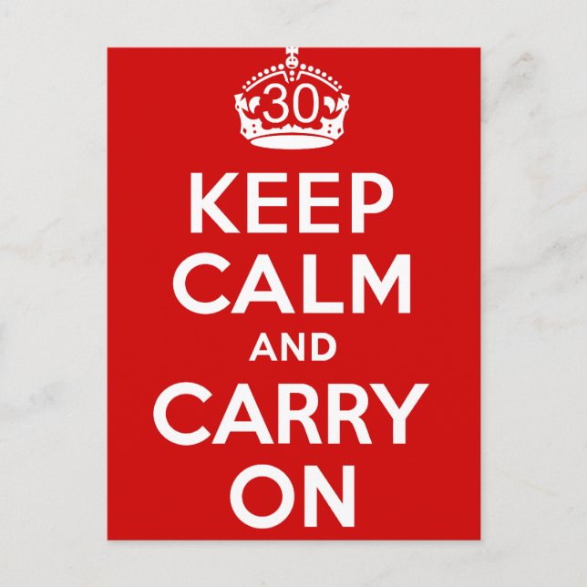 Cartão Postal Aniversário de 30 anos (Frente)