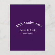 aniversário de 30 anos de casamento nome data roxo