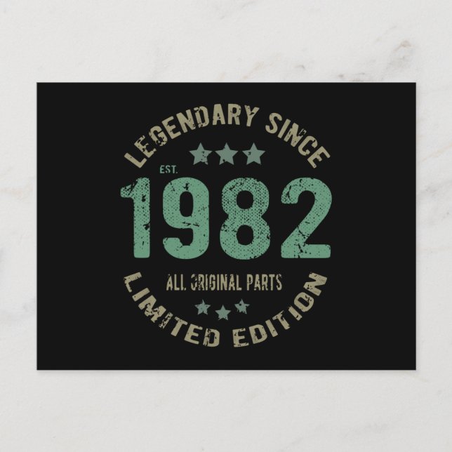 Cartão Postal Aniversário de 39 anos Lendário Aniversário de 39  (Frente)